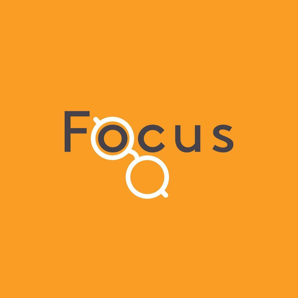 vektor fokus minimal text logotyp design