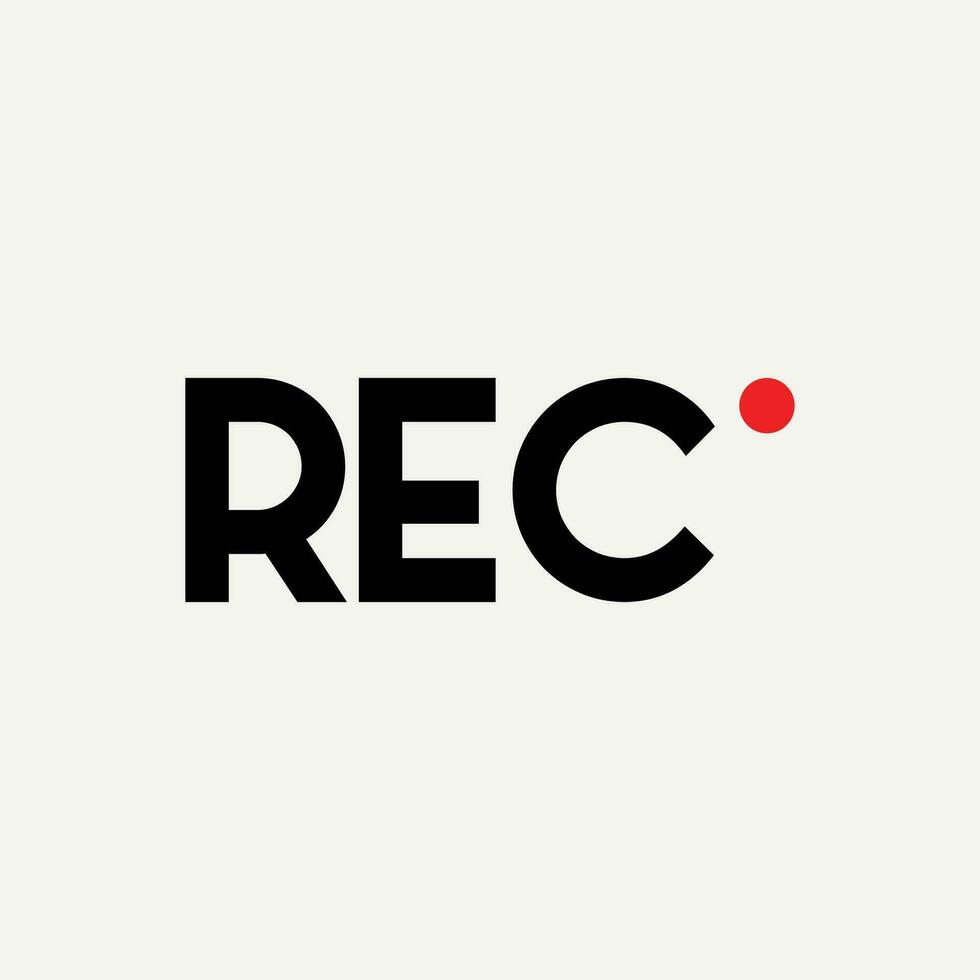 vektor rec minimal text logotyp design