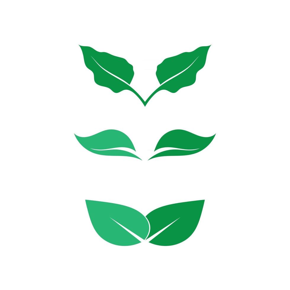 träd och blad vektor ikon design miljövänligt koncept logotyp