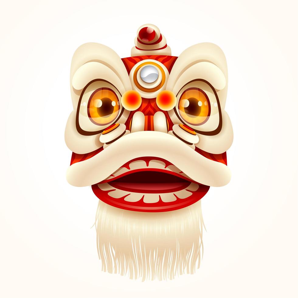 Chinese New Year Lion Dance Head vektor