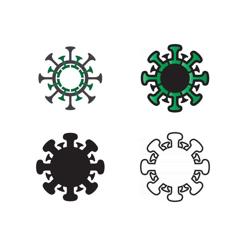 virus corona virus design logo viral vektor och design ikon symbol