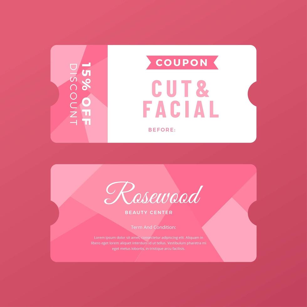 Beauty Care Coupon Template vektor