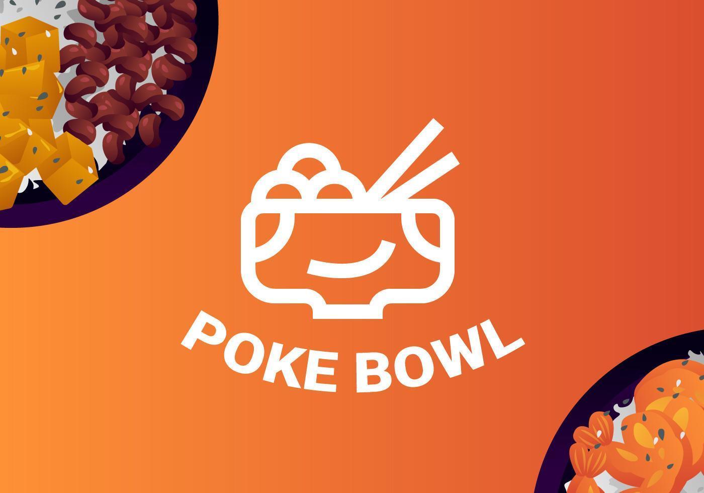 Healthy Poke Bowl Vectors