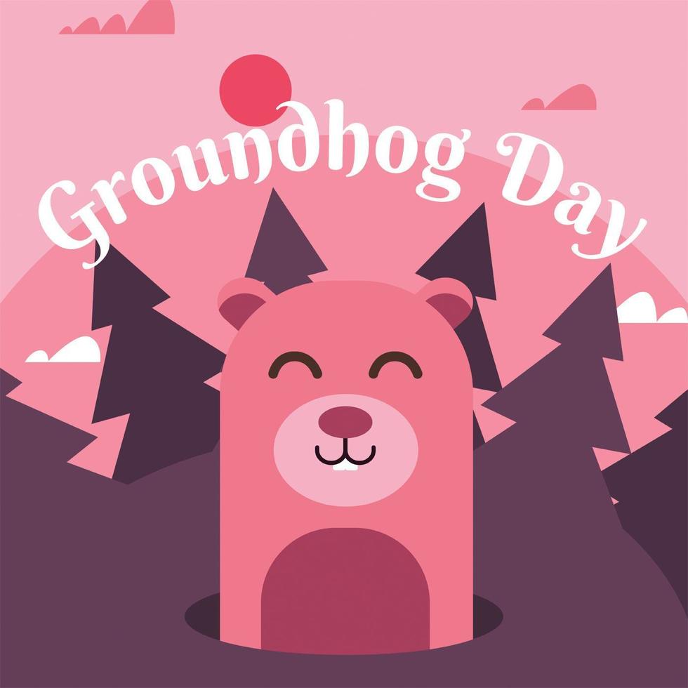 Groundhog Day Vector Design