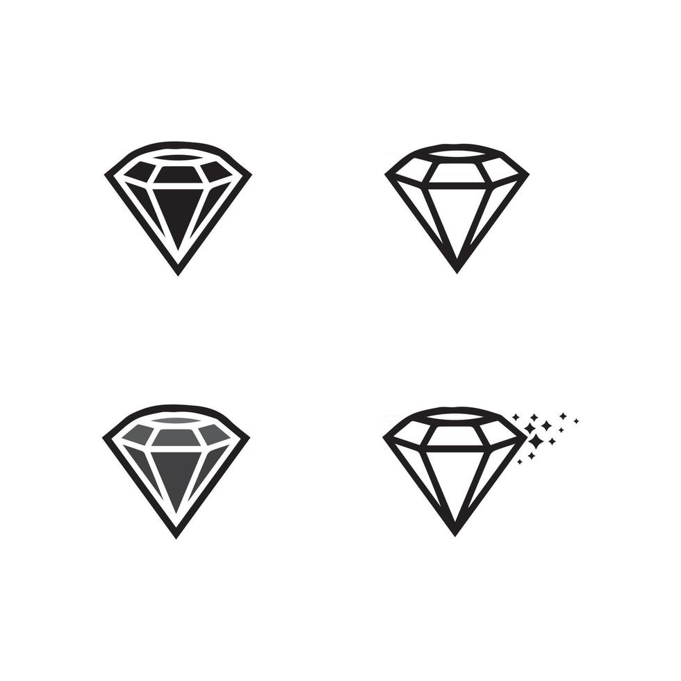 Diamant und Juwel Design Vektor Logo Vorlage Symbol