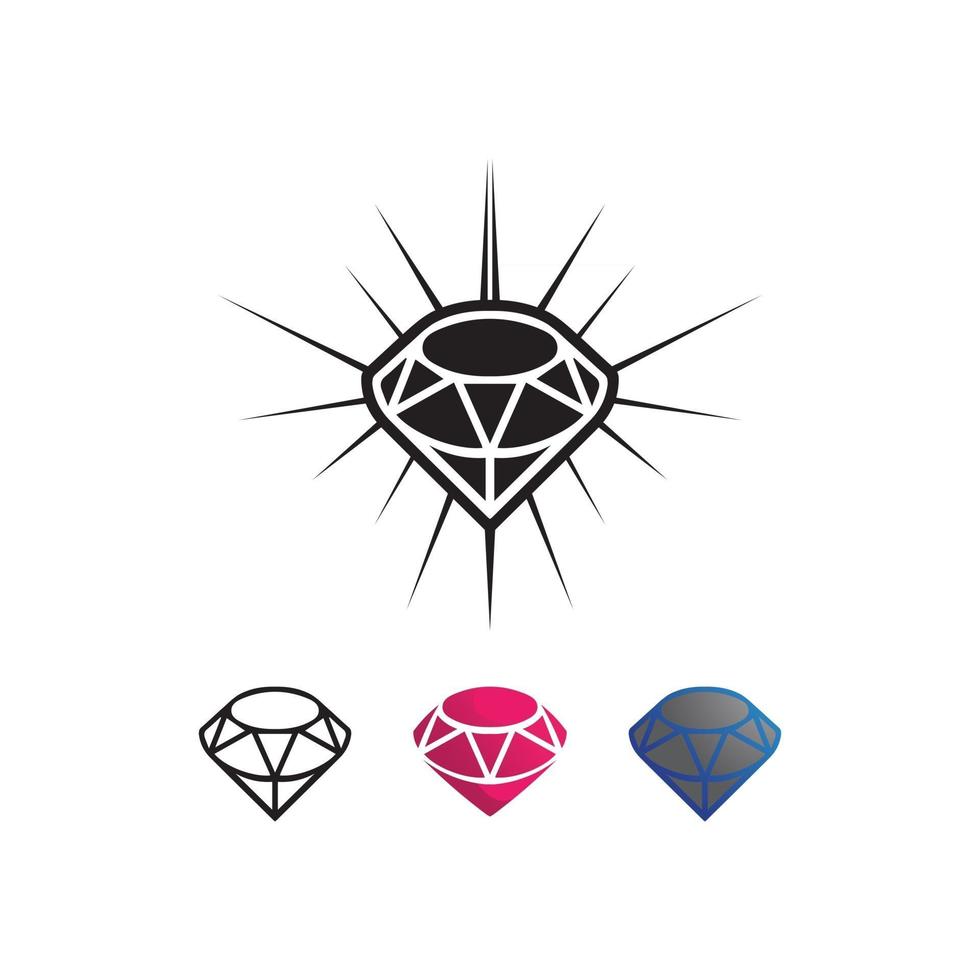 Diamant und Juwel Design Vektor Logo Vorlage Symbol