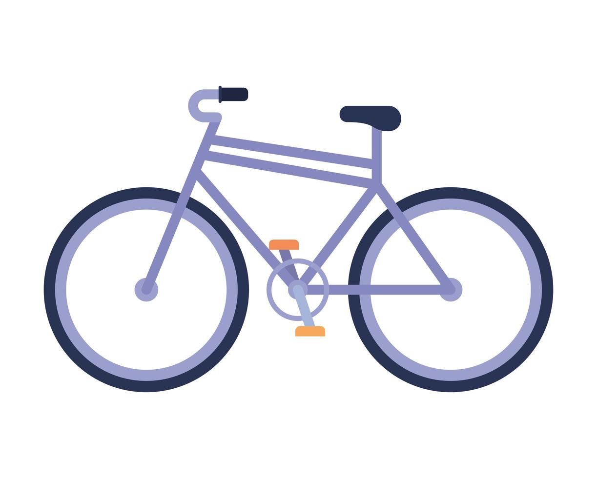 lila cykel på en vit bakgrund vektor