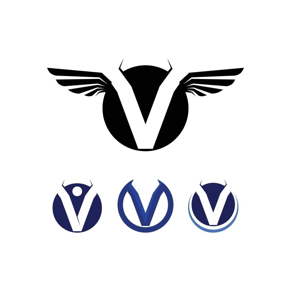 V-Buchstaben-Business-Logo- und Schriftsymbol-Vorlage vektor