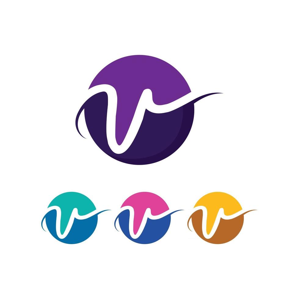 V-Buchstaben-Business-Logo- und Schriftsymbol-Vorlage vektor