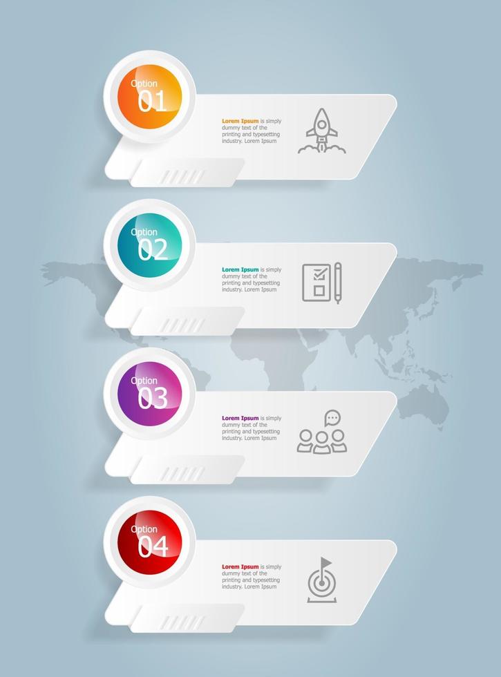 abstrakte Tab-Leiste vertikale Infografik-Präsentation vektor