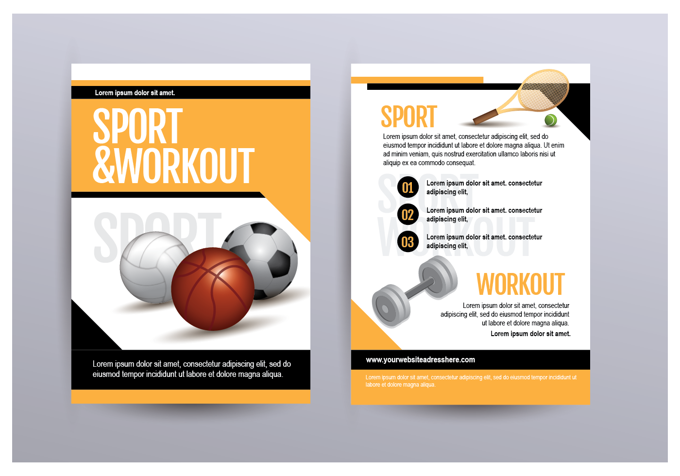 Sport And Workout Flyer vektor