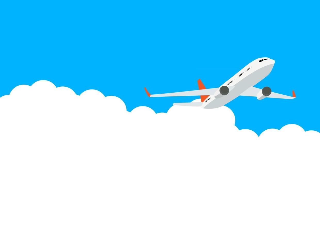 flygande flygplan expressleveranskoncept. vektor illustration