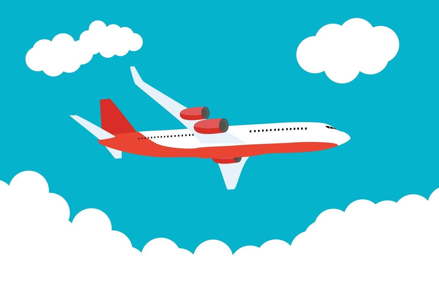 flygande flygplan expressleveranskoncept. vektor illustration