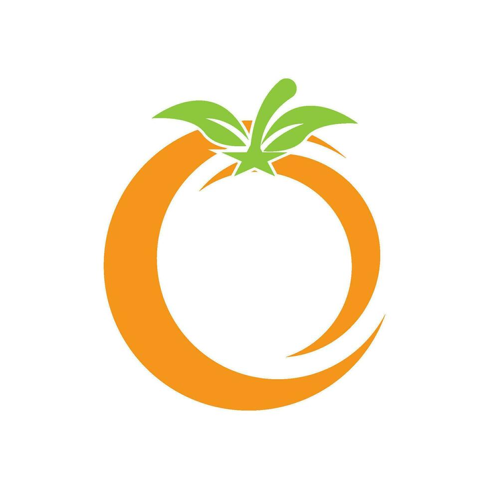 orange frukt logotyp vektor illustration mall design