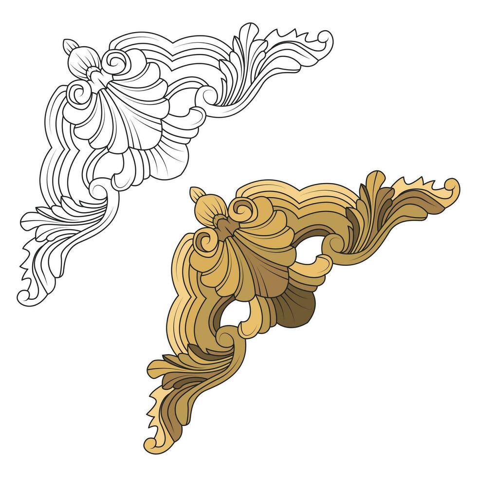 Hand gezeichnet Jahrgang Blumen- Rand Ornament. Vektor Illustration