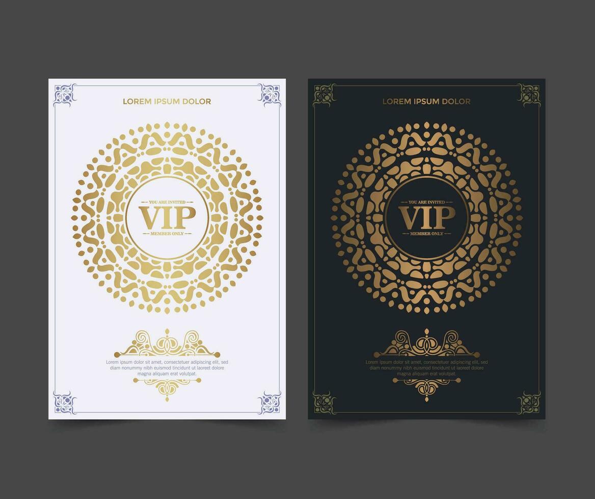 elegant Gold vip Ornament Hintergrund vektor