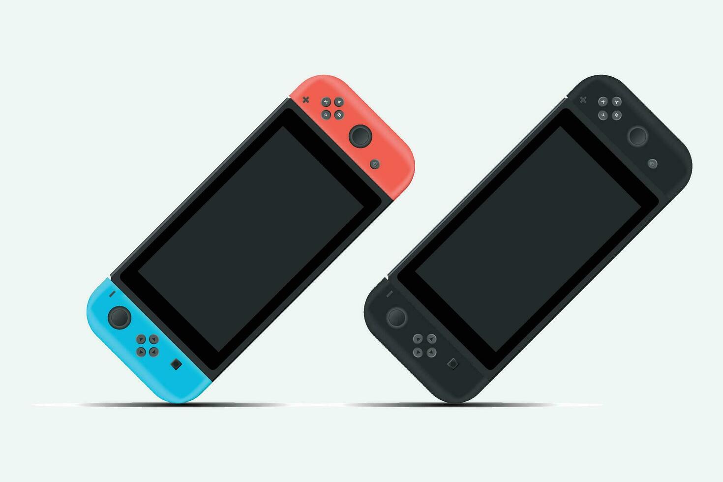 Nintendo Schalter rot und Blau Spielen Konsole vektor