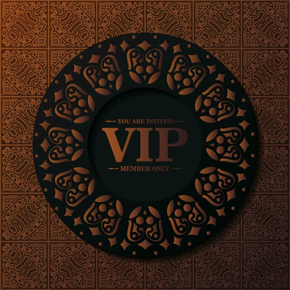 elegant Gold vip Ornament Hintergrund vektor