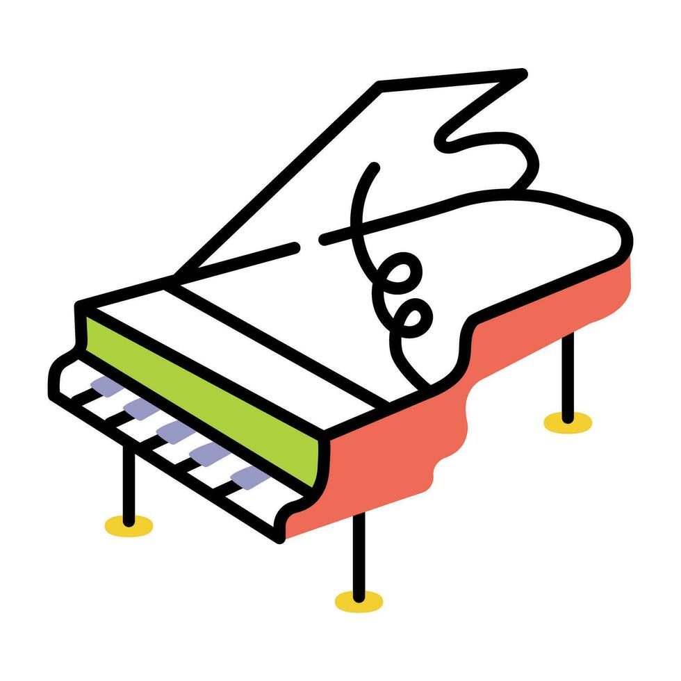 trendiga pianokoncept vektor