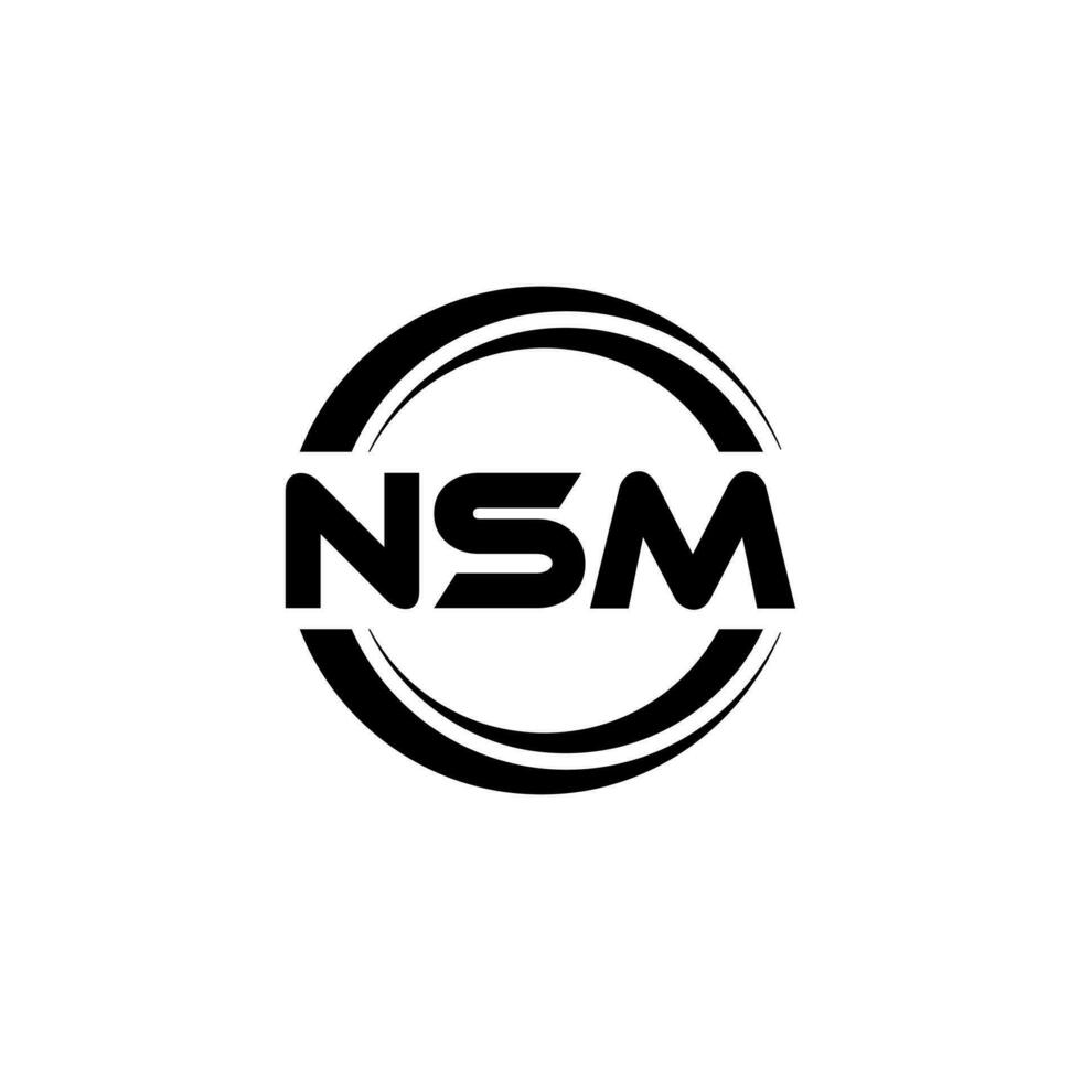 nsm Logo Design, Inspiration zum ein einzigartig Identität. modern Eleganz und kreativ Design. Wasserzeichen Ihre Erfolg mit das auffällig diese Logo. vektor