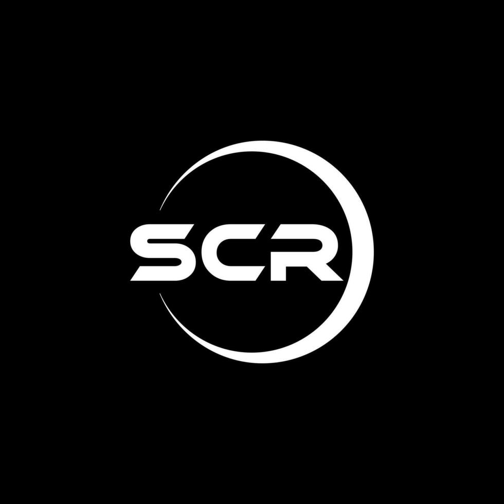 scr brev logotyp design i illustratör. vektor logotyp, kalligrafi mönster för logotyp, affisch, inbjudan, etc.