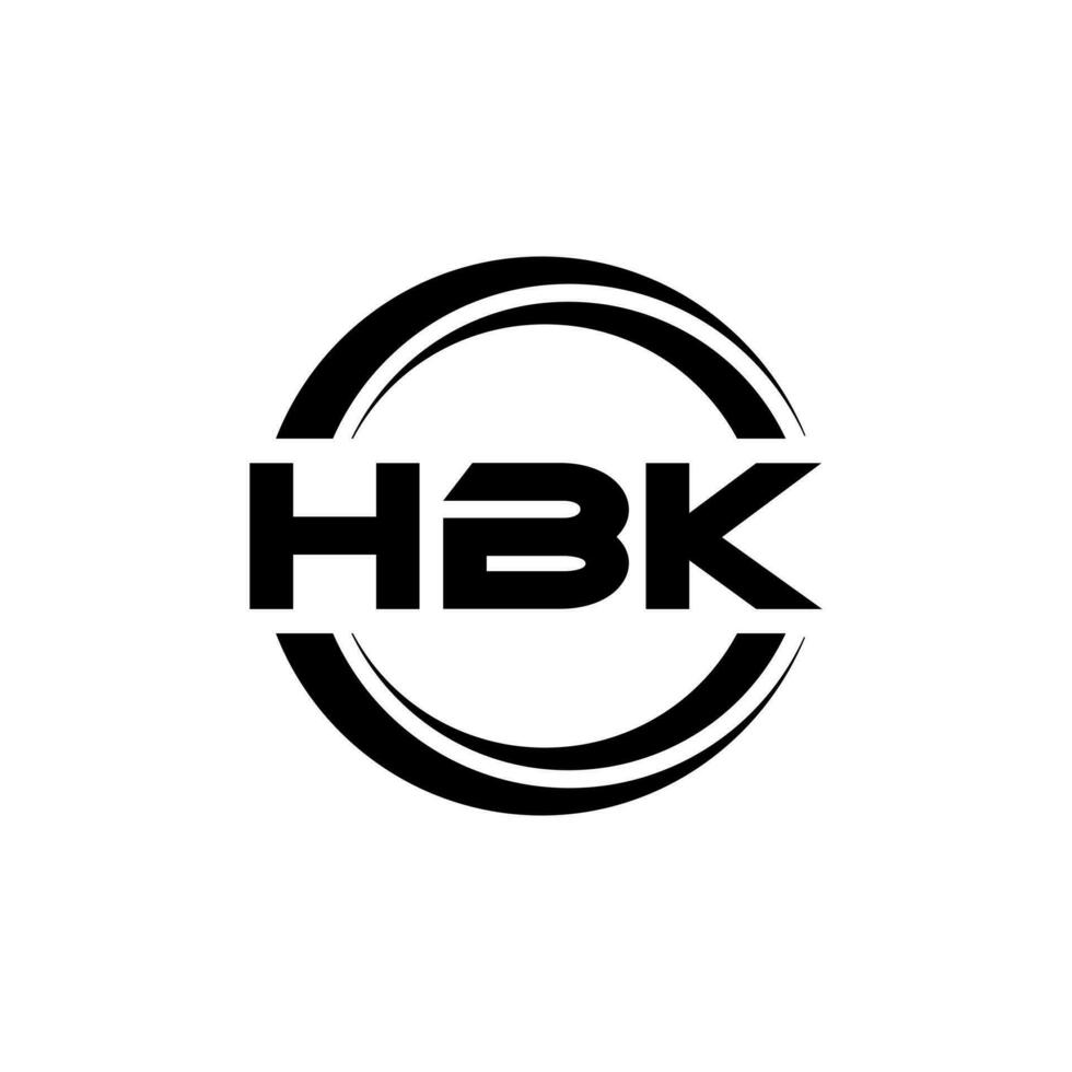 hbk logotyp design, inspiration för en unik identitet. modern elegans och kreativ design. vattenmärke din Framgång med de slående detta logotyp. vektor