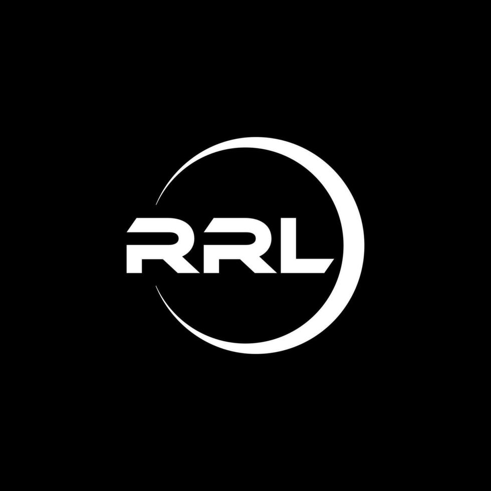 rrl brev logotyp design i illustration. vektor logotyp, kalligrafi mönster för logotyp, affisch, inbjudan, etc.