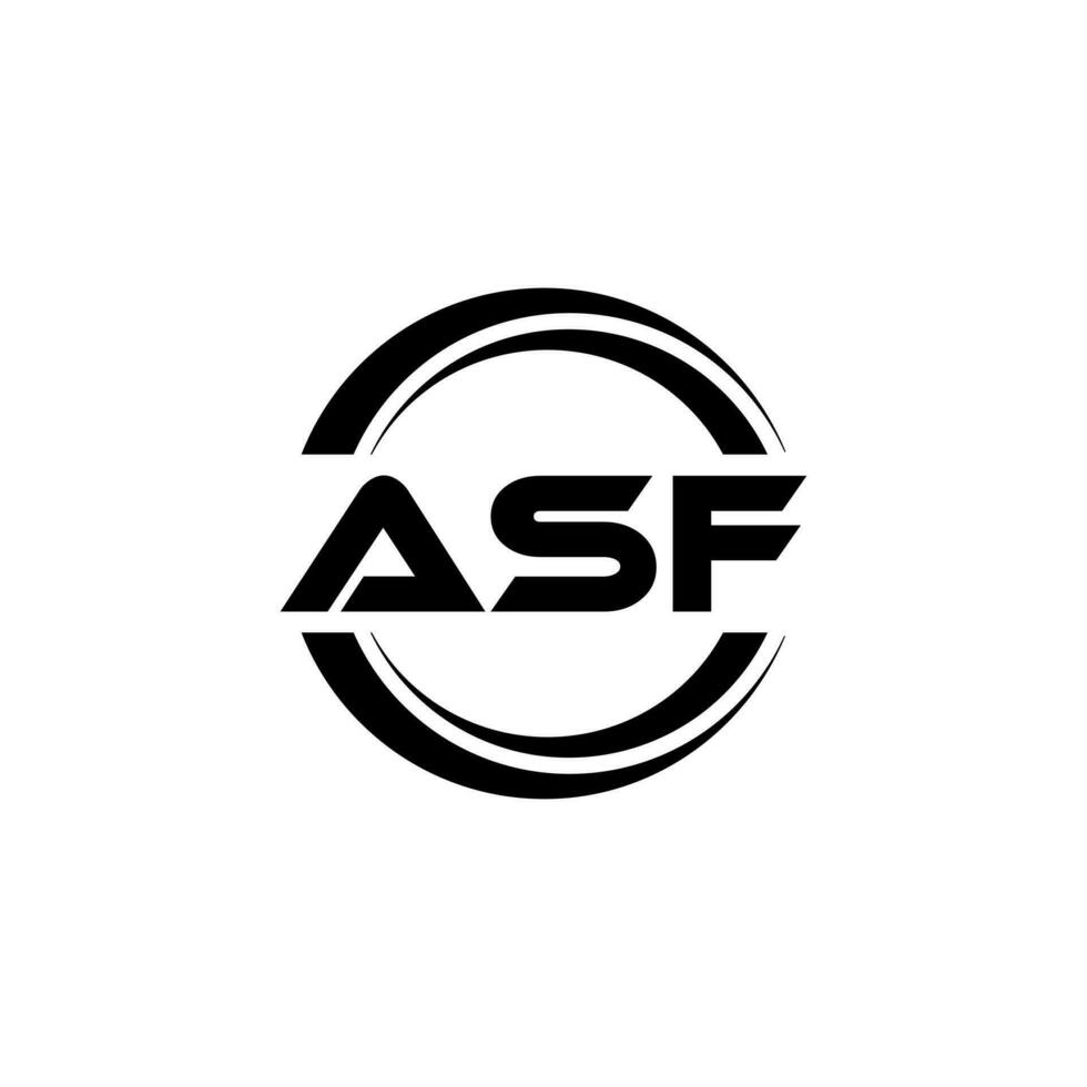 asf logotyp design, inspiration för en unik identitet. modern elegans och kreativ design. vattenmärke din Framgång med de slående detta logotyp. vektor