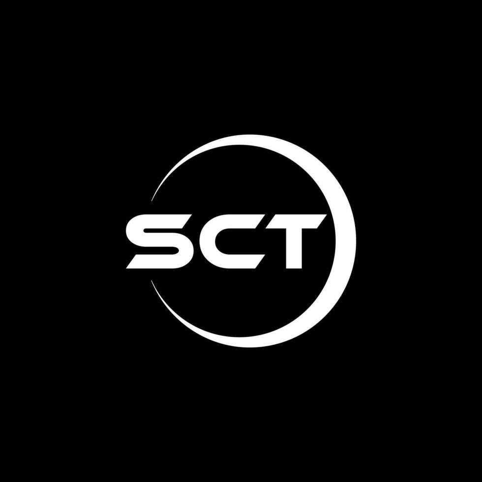 sct-Brief-Logo-Design im Illustrator. Vektorlogo, Kalligrafie-Designs für Logo, Poster, Einladung usw. vektor