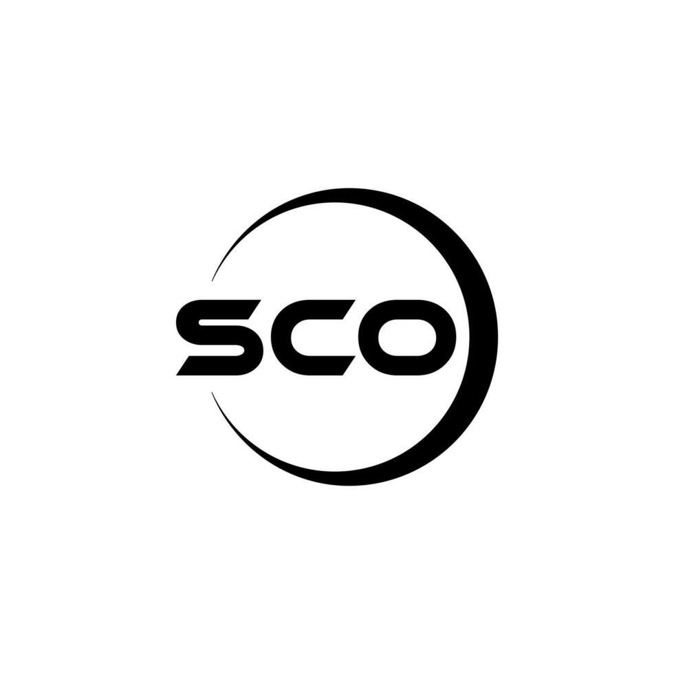 sco brev logotyp design i illustratör. vektor logotyp, kalligrafi mönster för logotyp, affisch, inbjudan, etc.