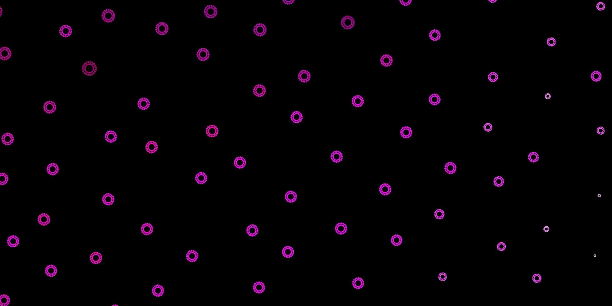 mörkrosa vektor mönster med coronavirus element.