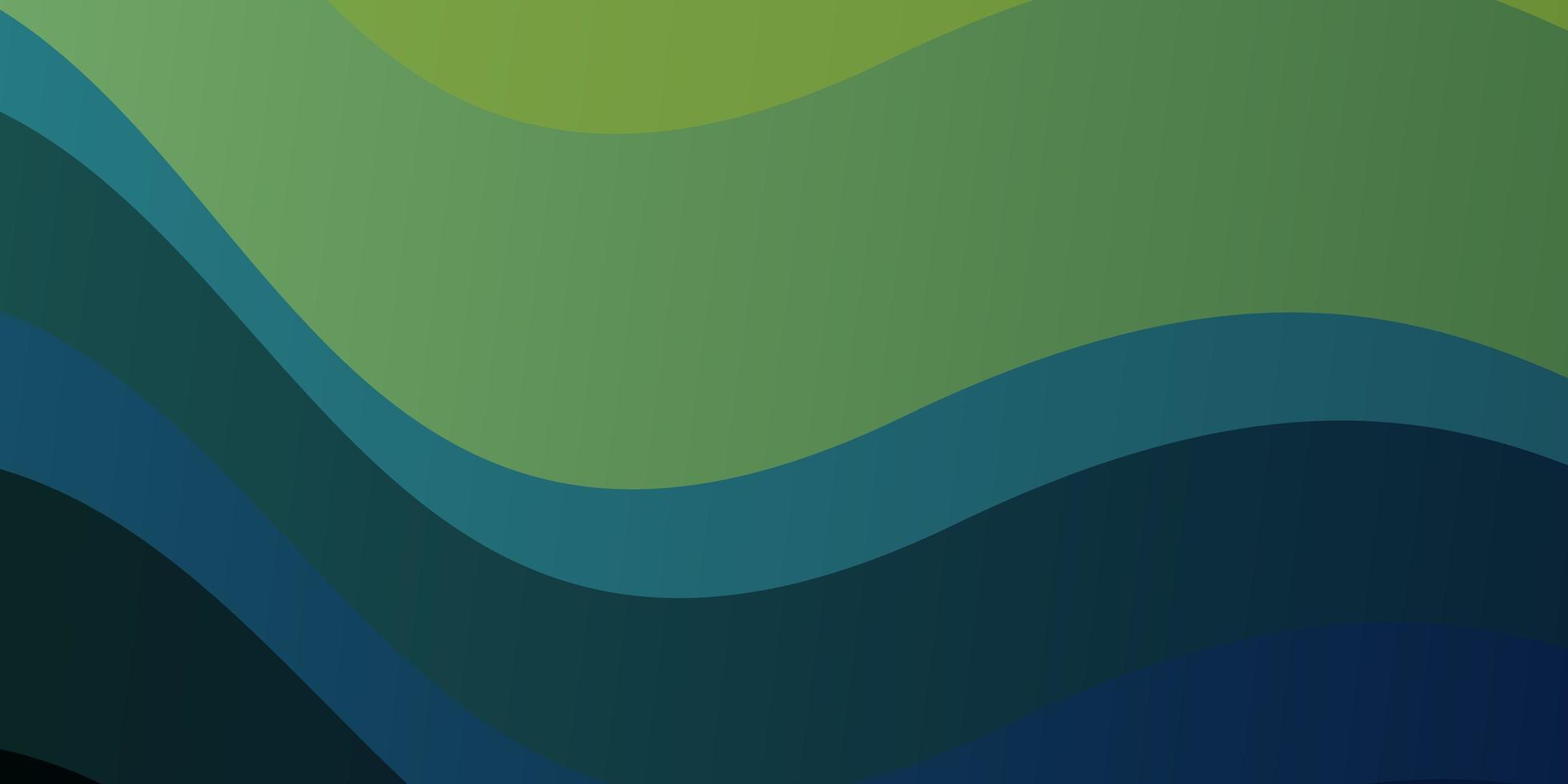 ljusblå, grön vektorbakgrund med böjda linjer. färgstark illustration, som består av kurvor. smart design för dina kampanjer. vektor