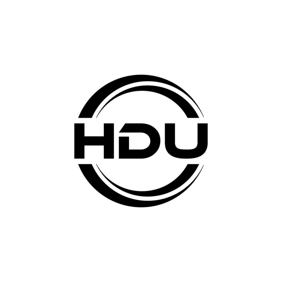 hdu logotyp design, inspiration för en unik identitet. modern elegans och kreativ design. vattenmärke din Framgång med de slående detta logotyp. vektor