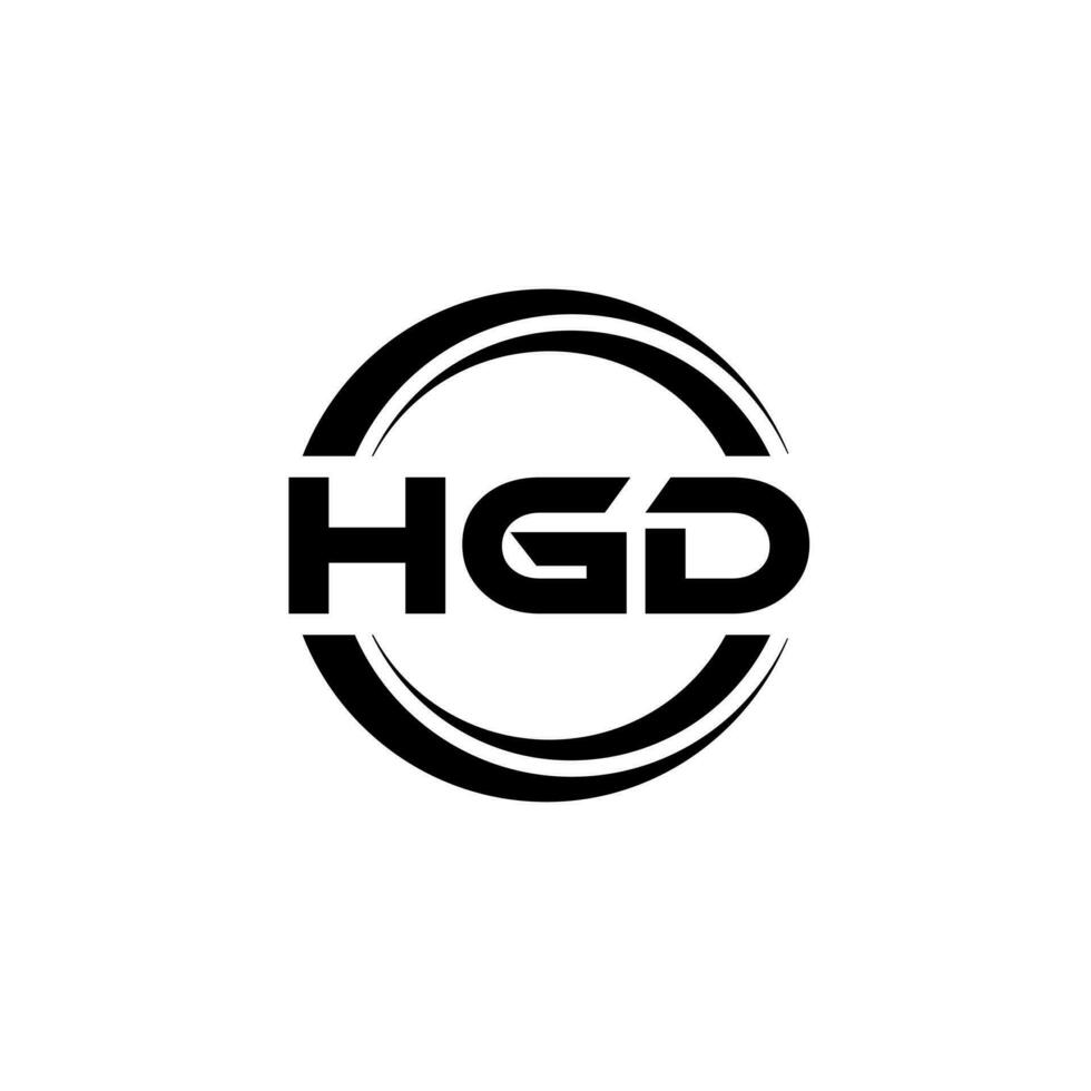 hgd logotyp design, inspiration för en unik identitet. modern elegans och kreativ design. vattenmärke din Framgång med de slående detta logotyp. vektor