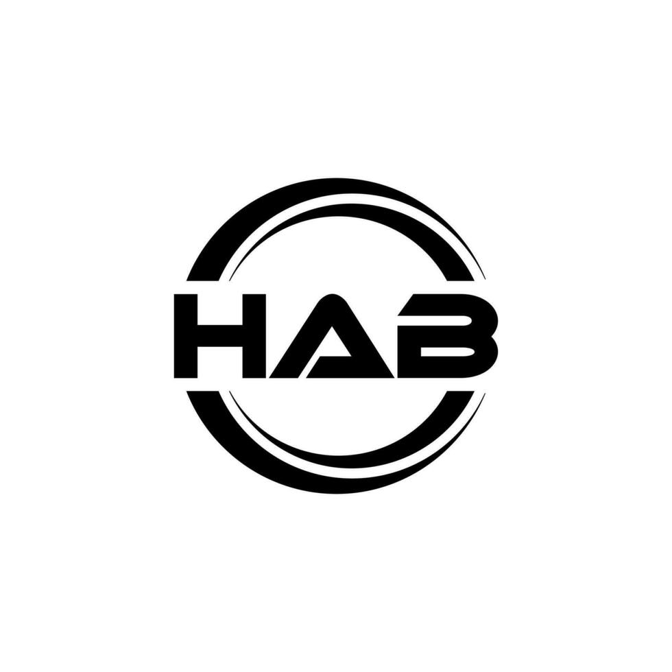 hab logotyp design, inspiration för en unik identitet. modern elegans och kreativ design. vattenmärke din Framgång med de slående detta logotyp. vektor