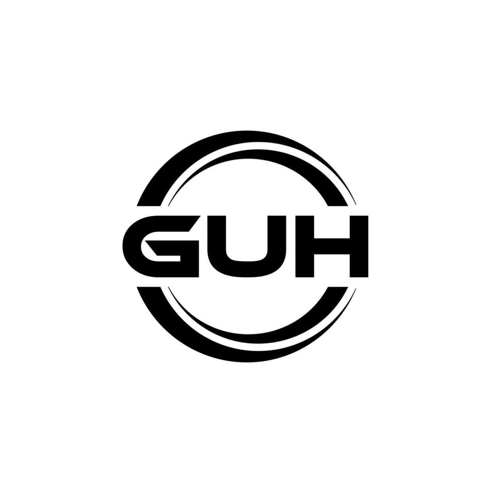 guh Logo Design, Inspiration zum ein einzigartig Identität. modern Eleganz und kreativ Design. Wasserzeichen Ihre Erfolg mit das auffällig diese Logo. vektor