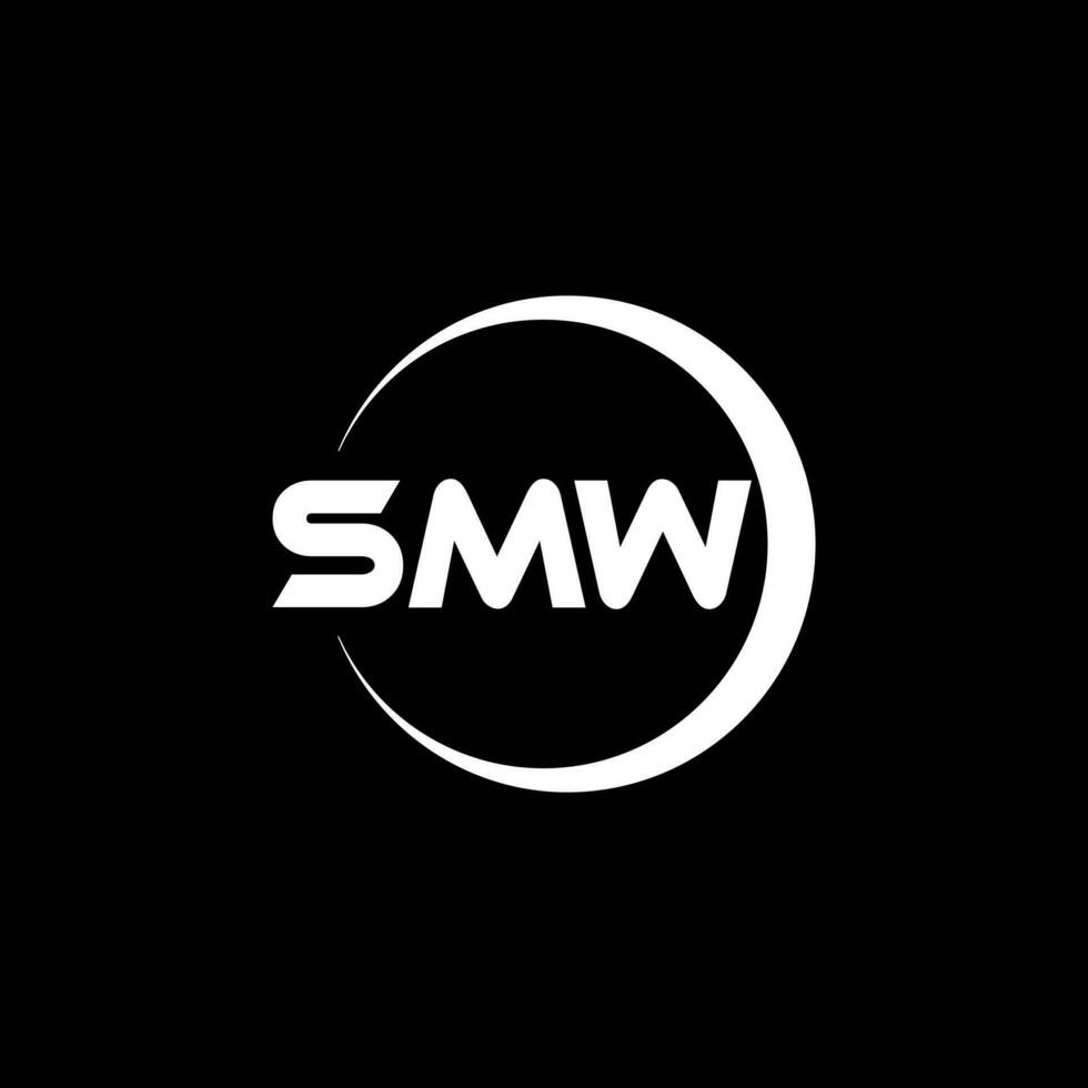 smw brev logotyp design i illustratör. vektor logotyp, kalligrafi mönster för logotyp, affisch, inbjudan, etc.