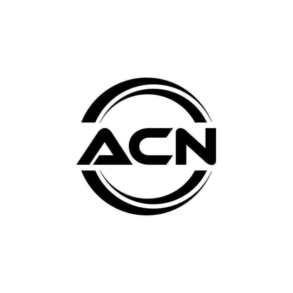 acn logotyp design, inspiration för en unik identitet. modern elegans och kreativ design. vattenmärke din Framgång med de slående detta logotyp. vektor