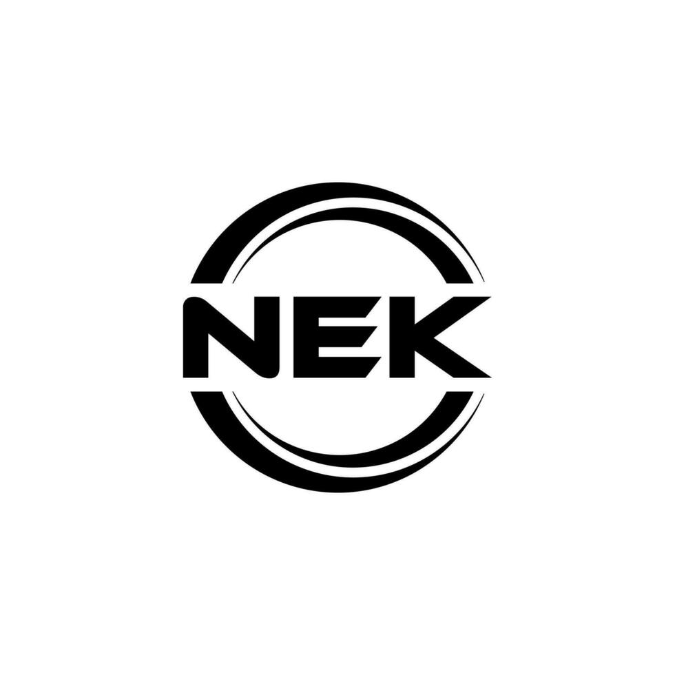 Nek Logo Design, Inspiration zum ein einzigartig Identität. modern Eleganz und kreativ Design. Wasserzeichen Ihre Erfolg mit das auffällig diese Logo. vektor