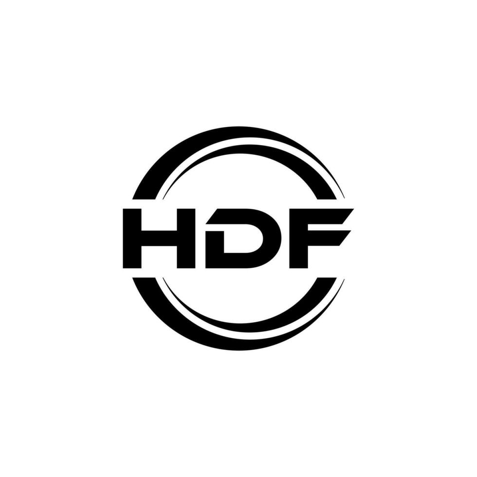 hdf logotyp design, inspiration för en unik identitet. modern elegans och kreativ design. vattenmärke din Framgång med de slående detta logotyp. vektor