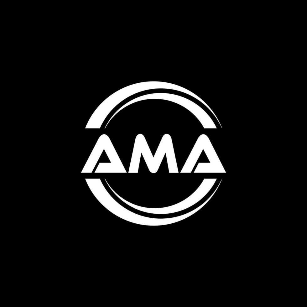 ama logotyp design, inspiration för en unik identitet. modern elegans och kreativ design. vattenmärke din Framgång med de slående detta logotyp. vektor