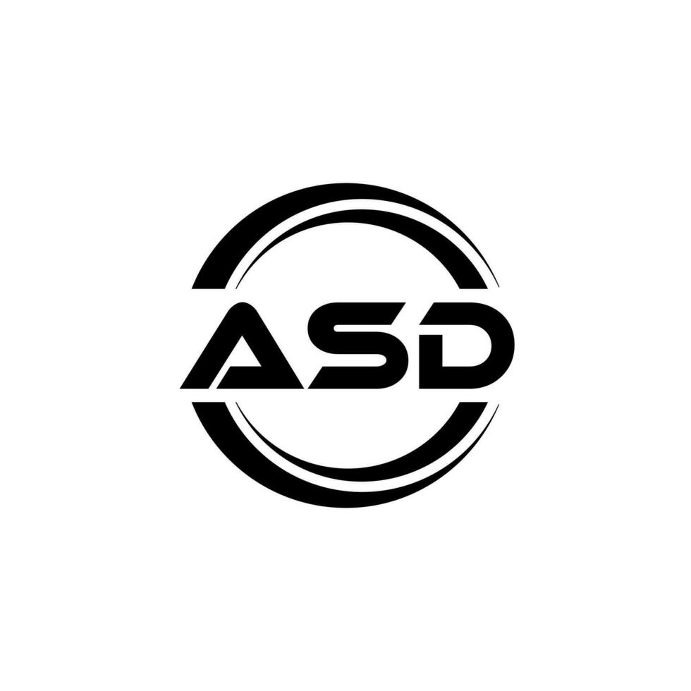 asd logotyp design, inspiration för en unik identitet. modern elegans och kreativ design. vattenmärke din Framgång med de slående detta logotyp. vektor