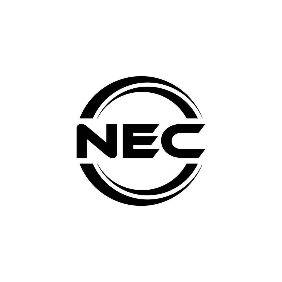 nec logotyp design, inspiration för en unik identitet. modern elegans och kreativ design. vattenmärke din Framgång med de slående detta logotyp. vektor