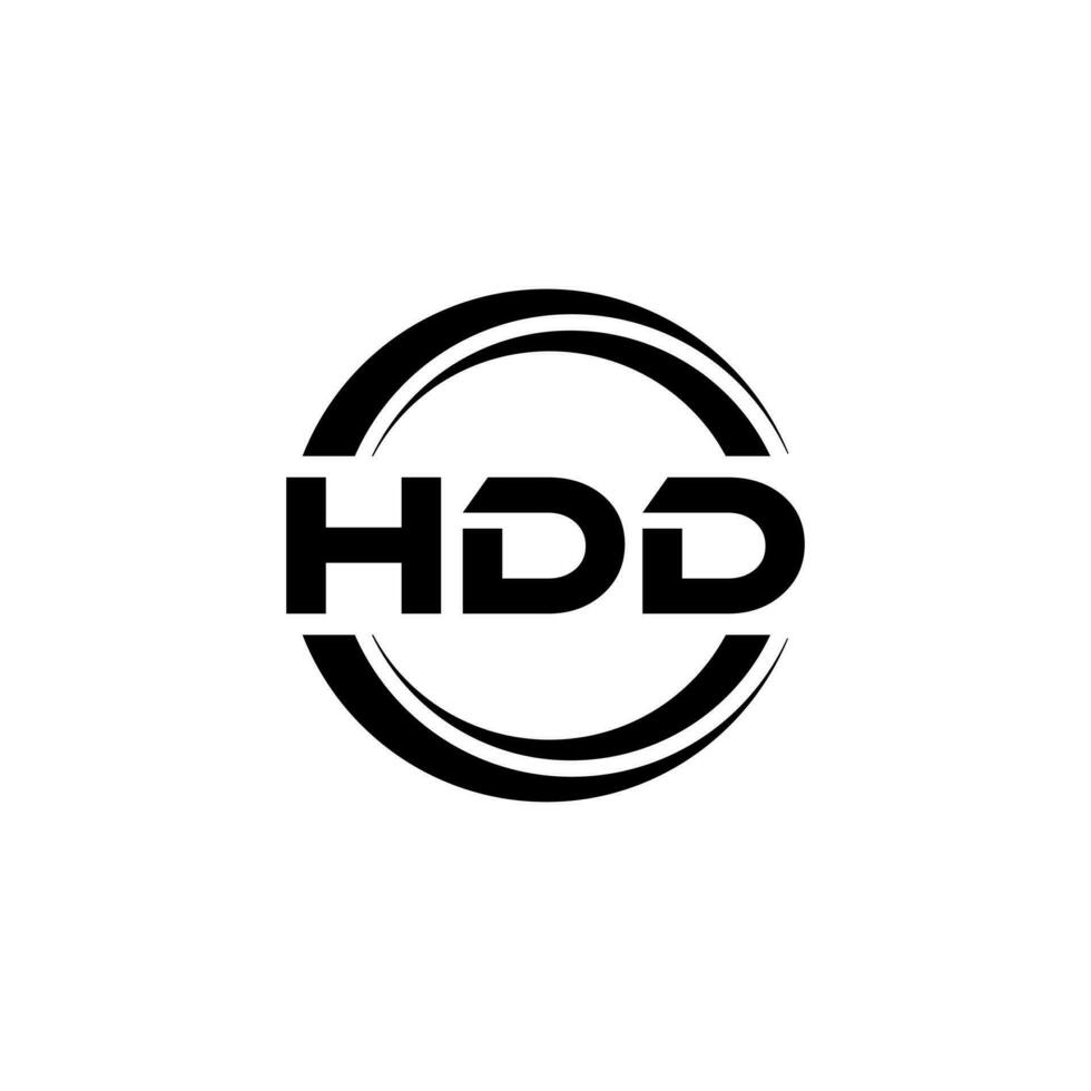 hdd logotyp design, inspiration för en unik identitet. modern elegans och kreativ design. vattenmärke din Framgång med de slående detta logotyp. vektor