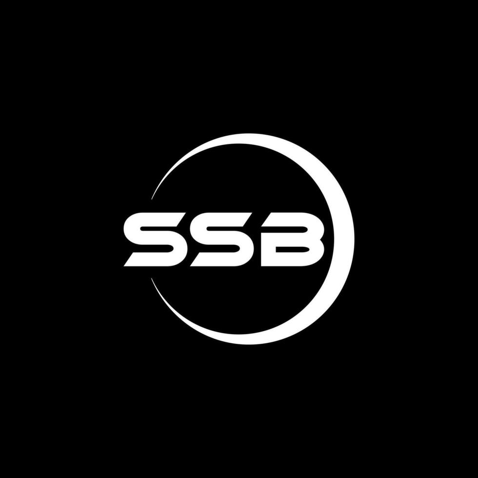 ssb brev logotyp design med vit bakgrund i illustratör. vektor logotyp, kalligrafi mönster för logotyp, affisch, inbjudan, etc.