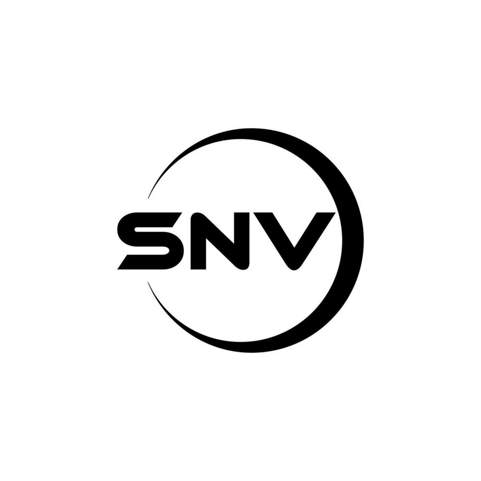 snv brev logotyp design i illustratör. vektor logotyp, kalligrafi mönster för logotyp, affisch, inbjudan, etc.