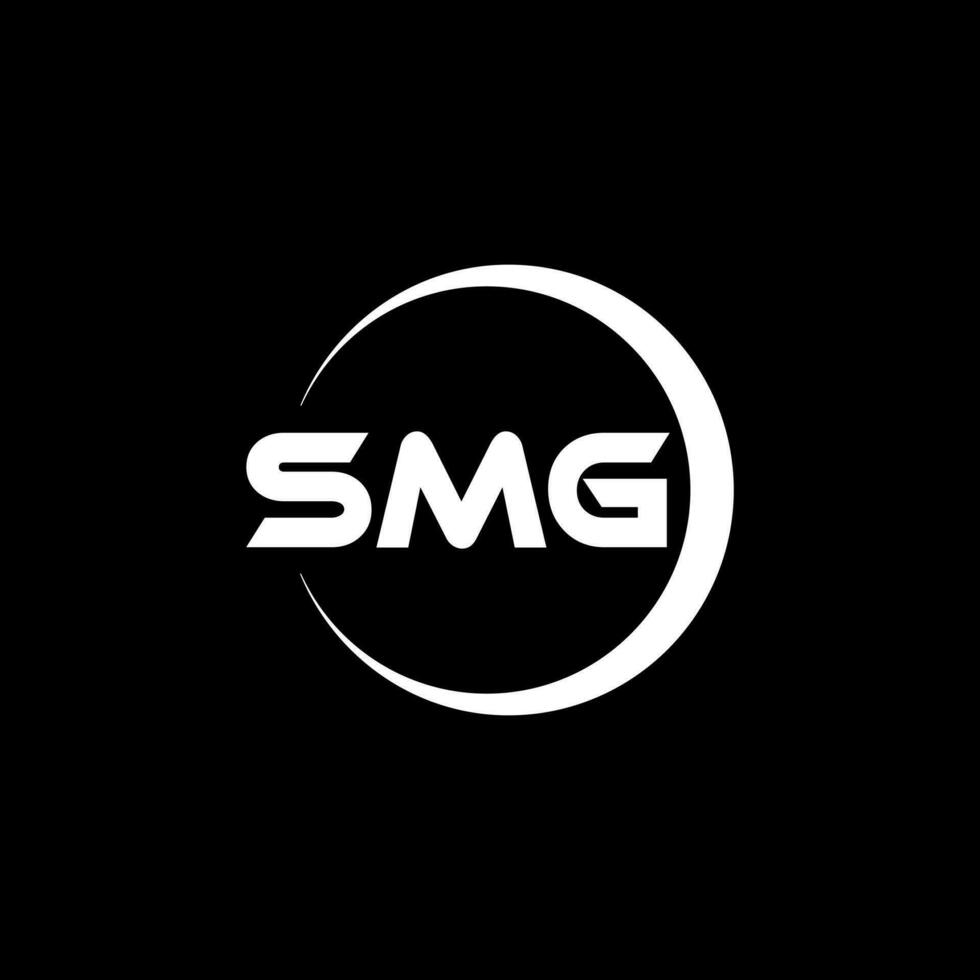 smg-Brief-Logo-Design im Illustrator. Vektorlogo, Kalligrafie-Designs für Logo, Poster, Einladung usw. vektor