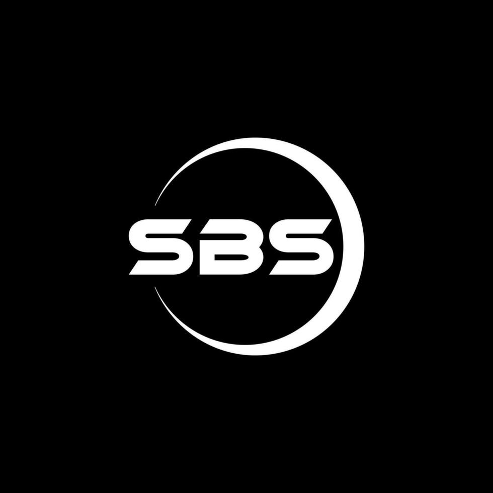 sbs brev logotyp design med vit bakgrund i illustratör. vektor logotyp, kalligrafi mönster för logotyp, affisch, inbjudan, etc.