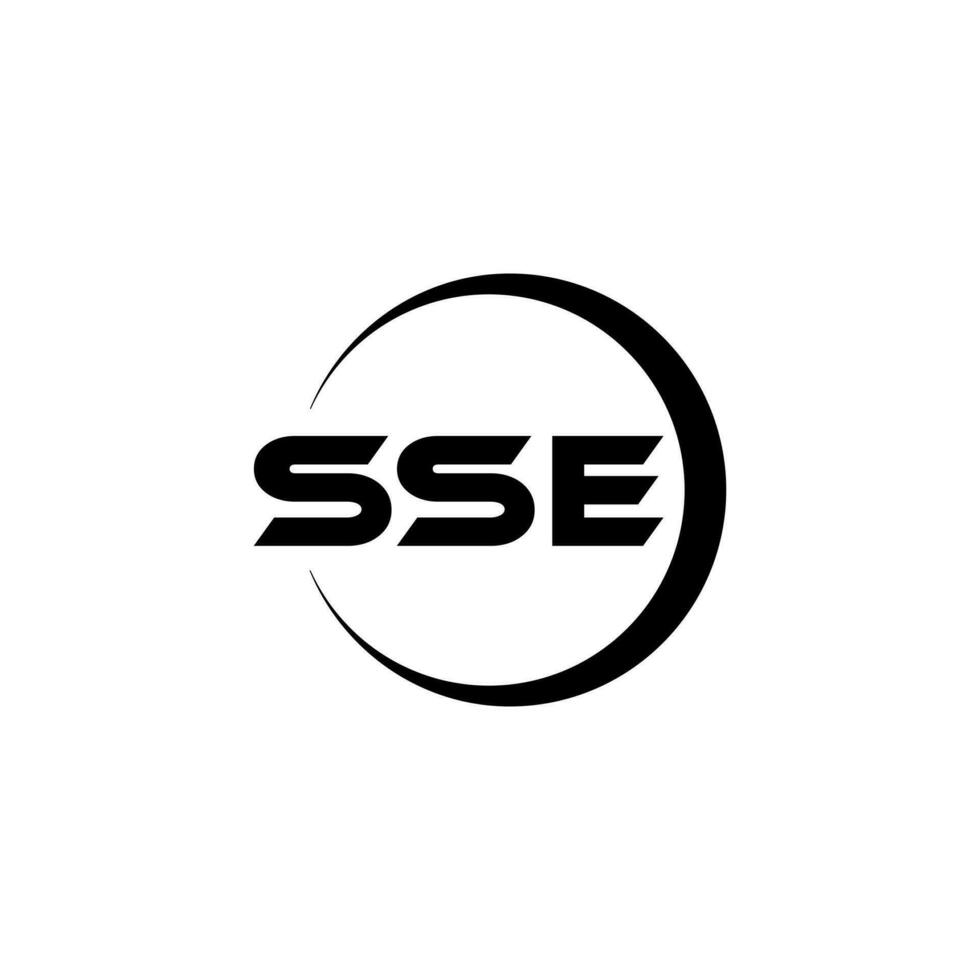 sse brev logotyp design med vit bakgrund i illustratör. vektor logotyp, kalligrafi mönster för logotyp, affisch, inbjudan, etc.