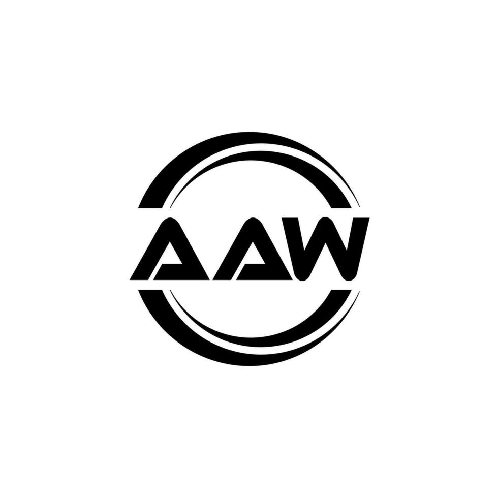 aaw logotyp design, inspiration för en unik identitet. modern elegans och kreativ design. vattenmärke din Framgång med de slående detta logotyp. vektor